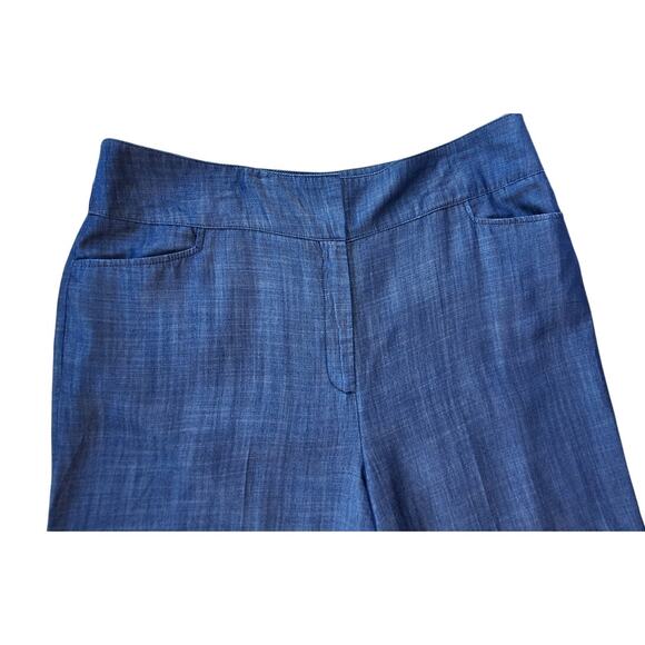 Grabrielle Union 100% Lyocel Chambray Wide Leg Trousers Dress Pants Blue Size 20 - Picture 10 of 10